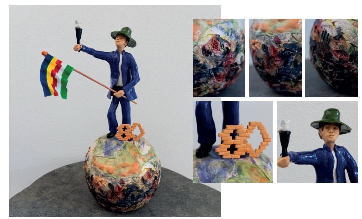 Deelnemer kunstverkiezing 2024 kunstwerk van verwoesting naar vrijheid